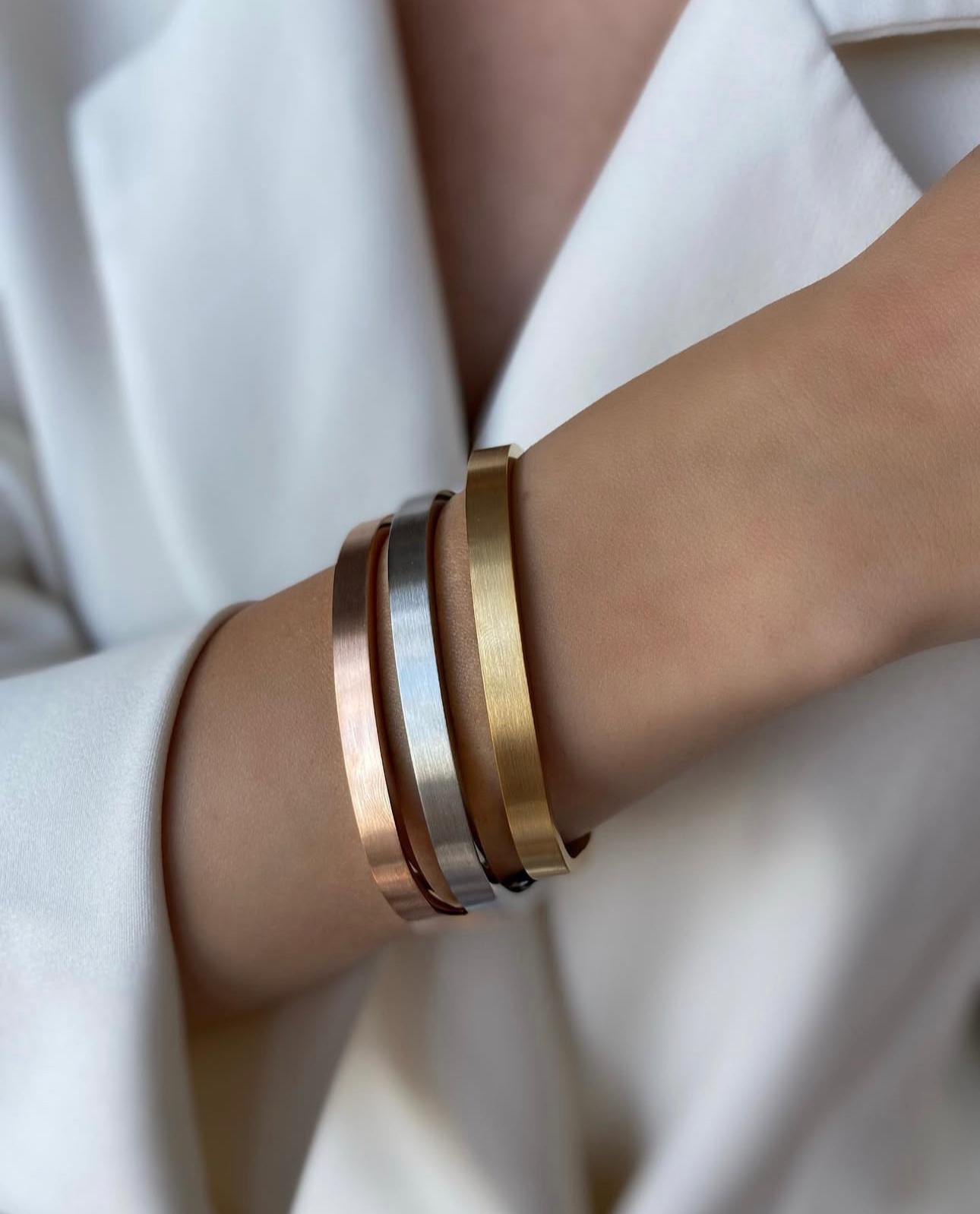 18K Gold Screwdriver Bangle Bracelet - Stainless Steel Non Tarnish Bracelet - Gift For Girlfriend