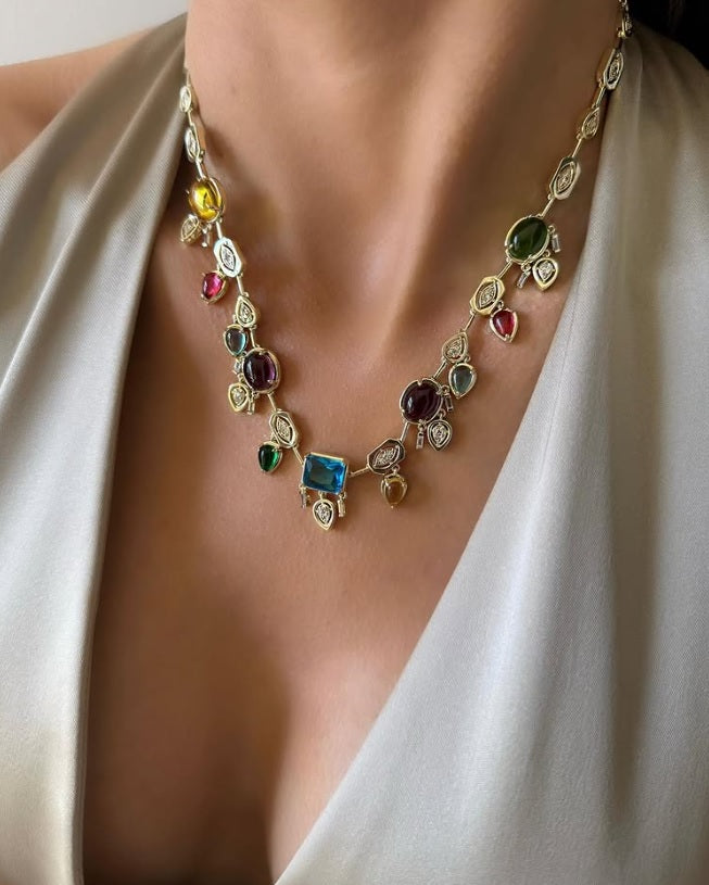 Anatolian Model Zircon Diamond Women Necklace