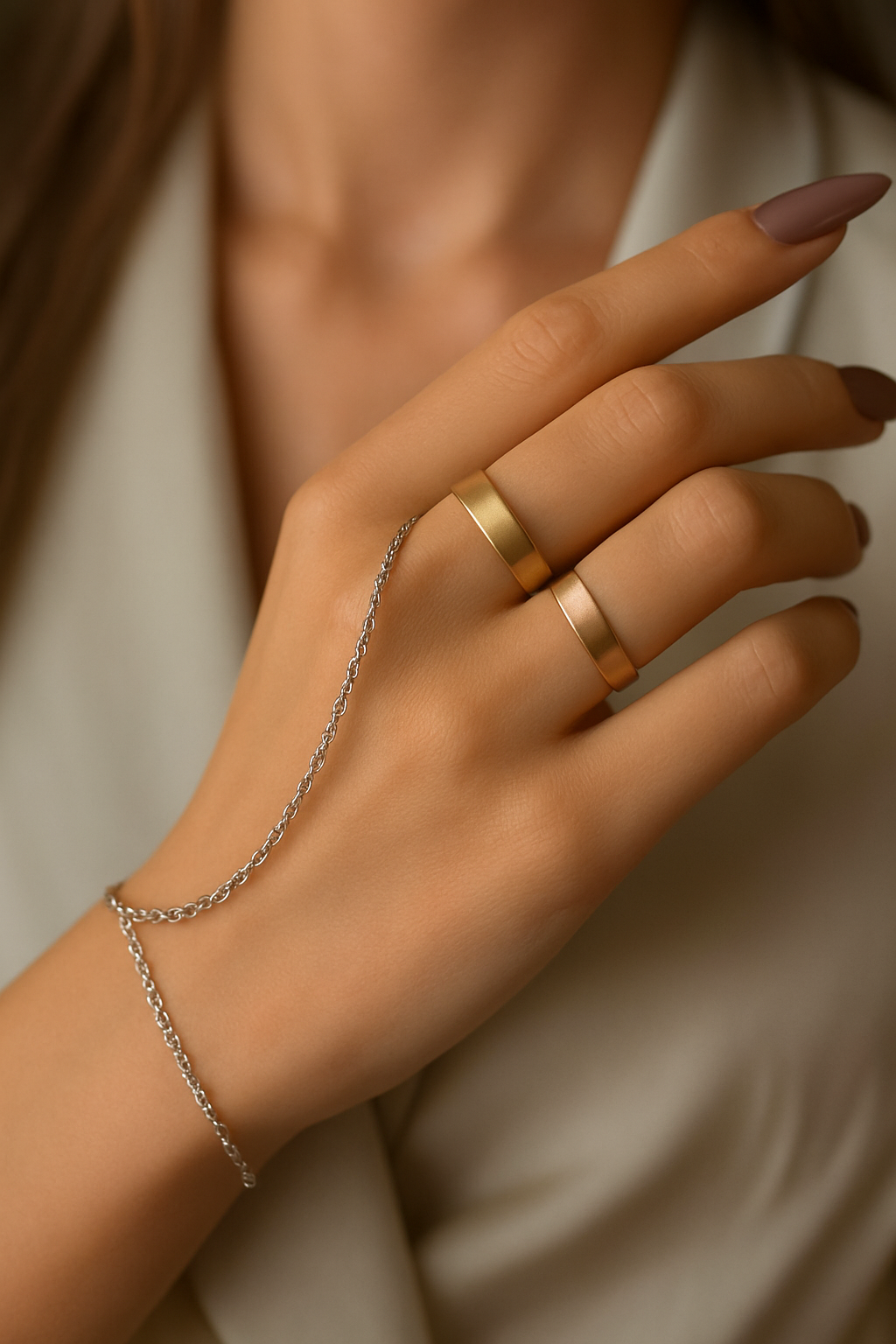 18K Gold Stainless Steel Love Ring, Waterresistant Women Jewelry Ring, Gift For Her